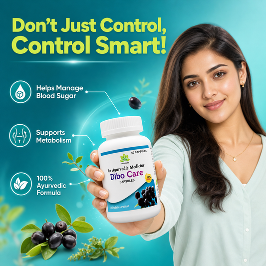 Dibo Care Capsules – Ayurvedic Diabetes Support & Sugar Control Supplement (60 Capsules)