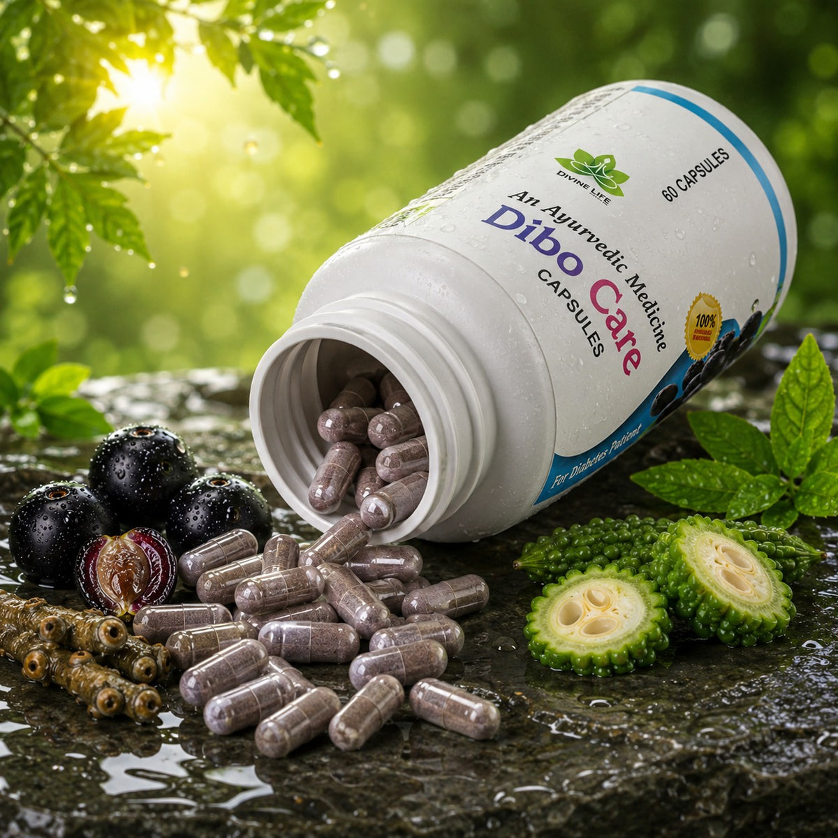 Dibo Care Capsules – Ayurvedic Diabetes Support & Sugar Control Supplement (60 Capsules)