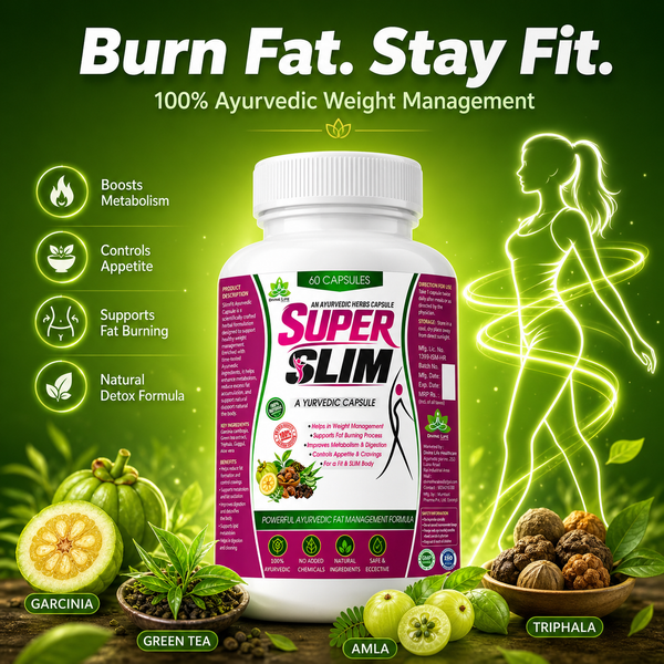 Super Slim Capsules – Ayurvedic Weight Loss & Fat Burning Support (60 Capsules)