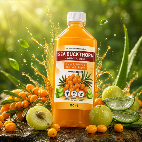 Sea Buckthorn Juice with Amla & Aloe Vera – Ayurvedic Detox & Immunity Booster (500ml)