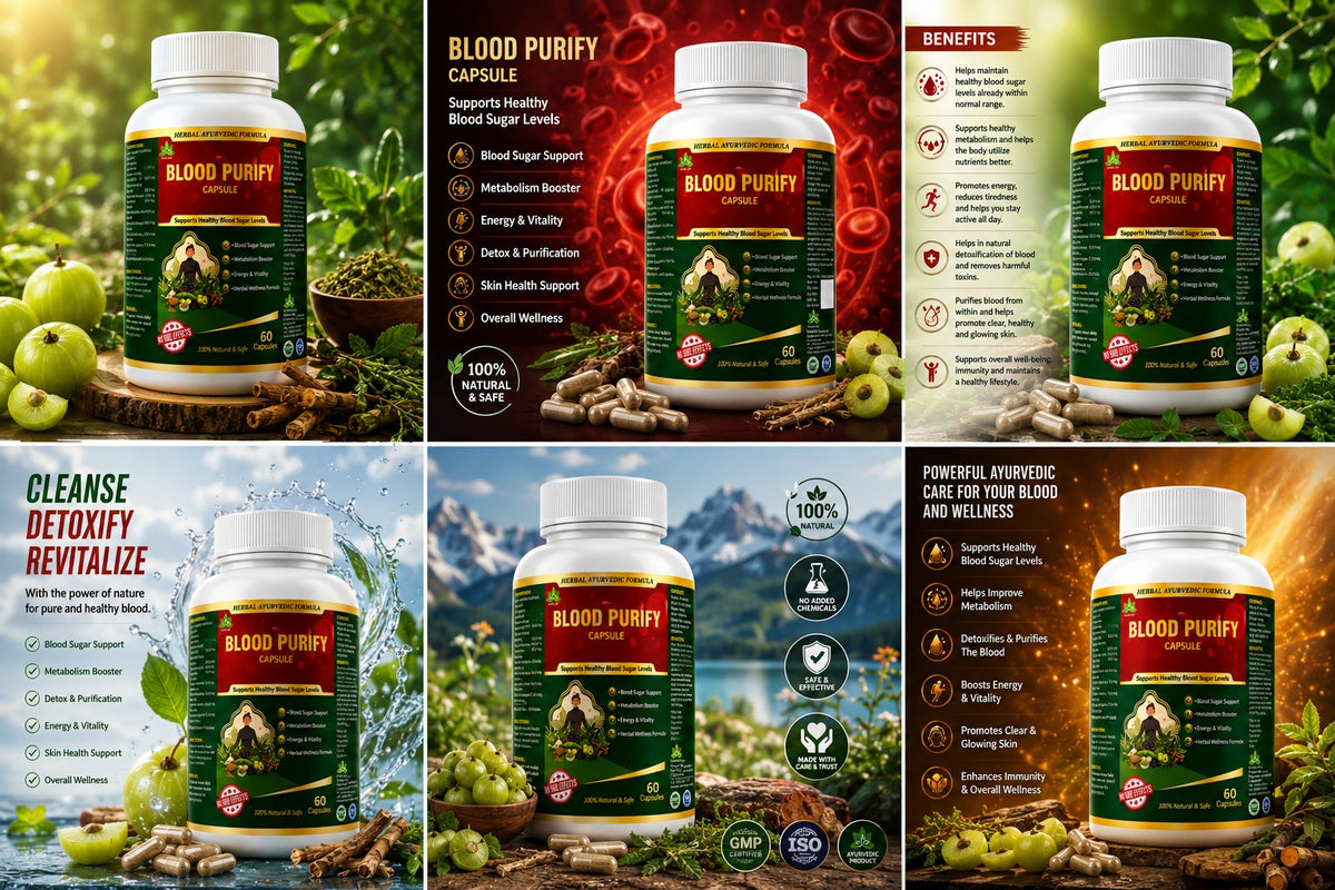 Blood Purify Capsules – Ayurvedic Blood Cleanser & Detox Support (60 Capsules)