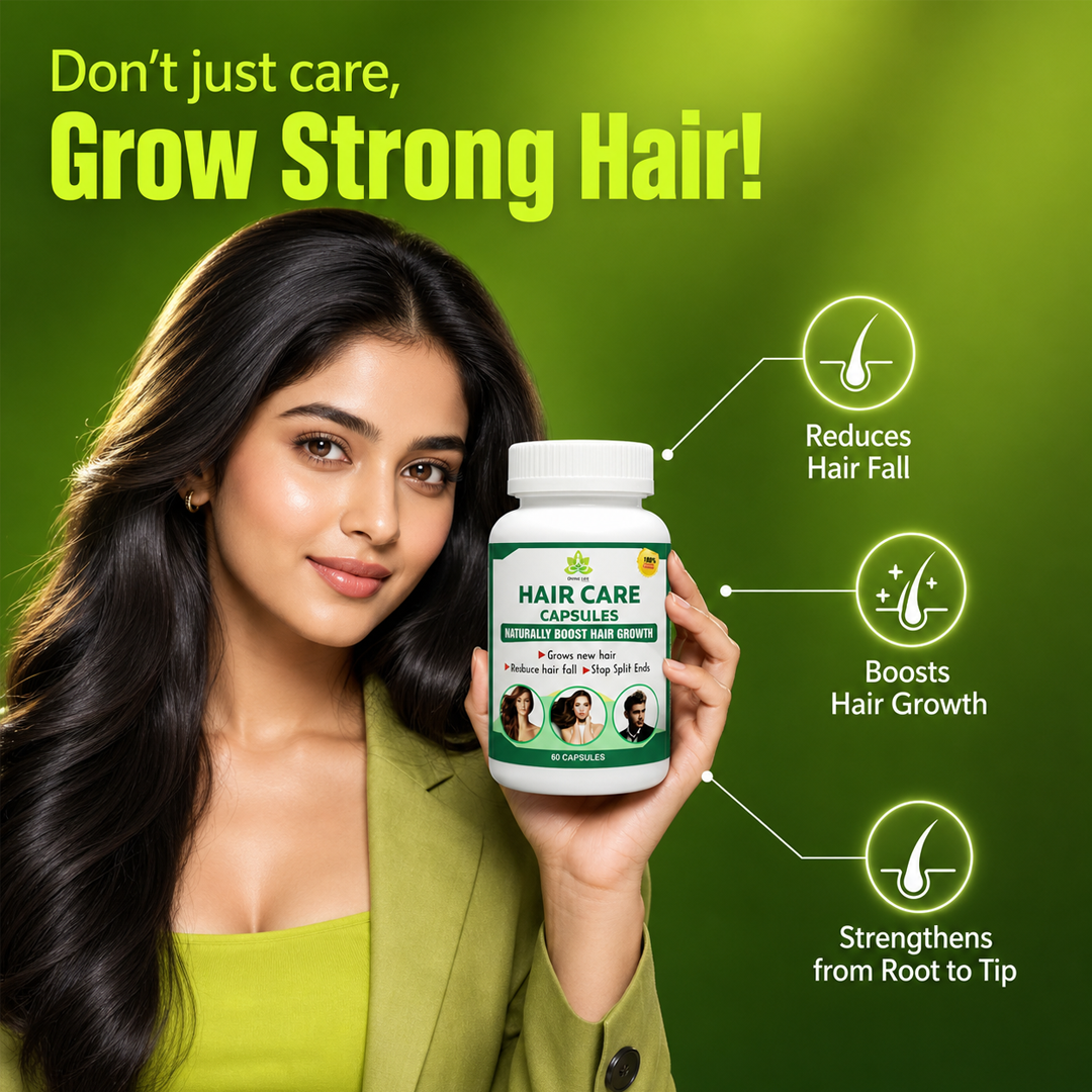 Hair Care Capsules – Ayurvedic Hair Growth & Hair Fall Control Supplement (60 Capsules)