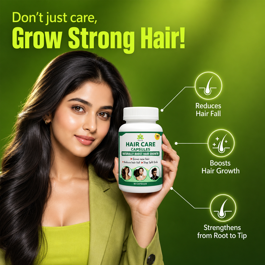 Hair Care Capsules – Ayurvedic Hair Growth & Hair Fall Control Supplement (60 Capsules)
