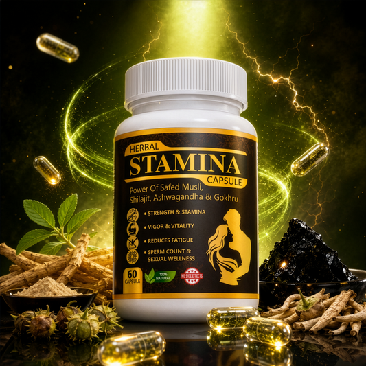 Herbal Stamina Capsules – Ayurvedic Energy, Strength & Vitality Support (60 Capsules)