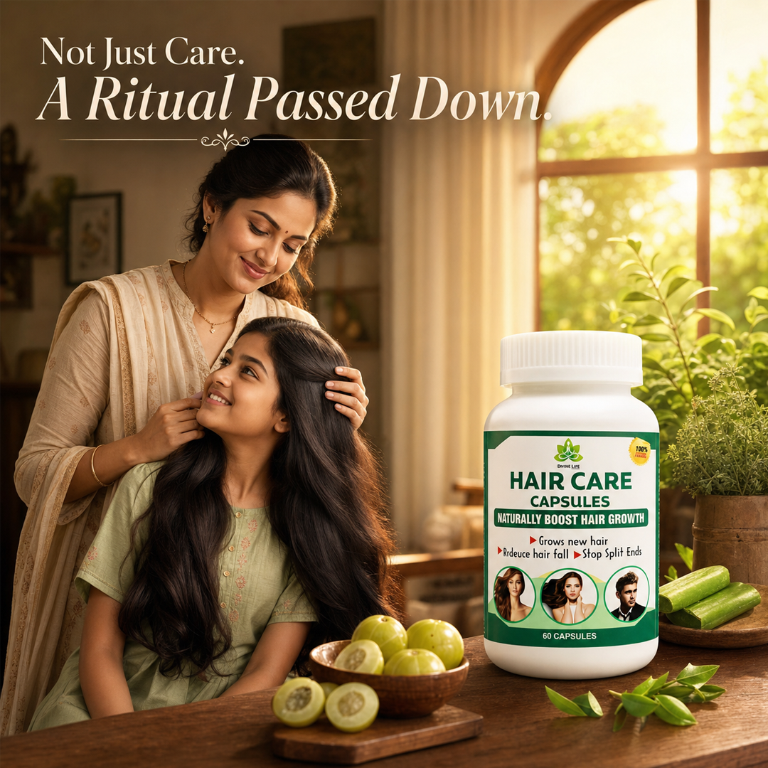 Hair Care Capsules – Ayurvedic Hair Growth & Hair Fall Control Supplement (60 Capsules)