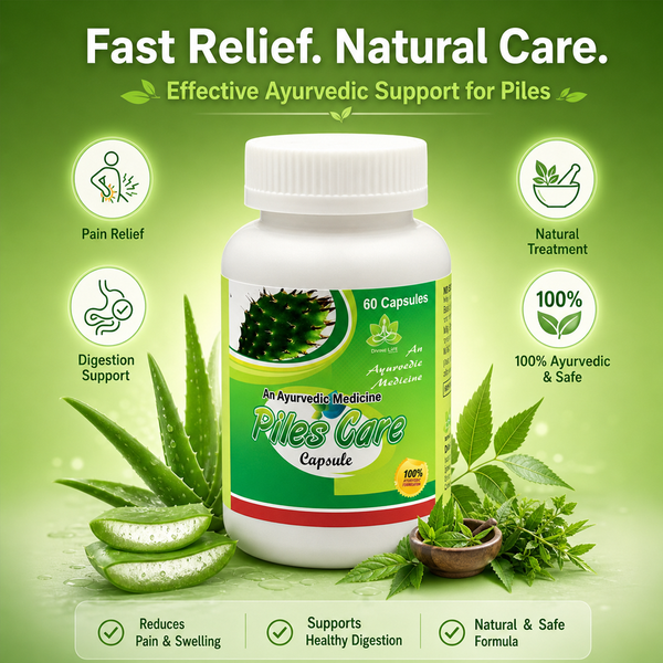 Piles Care Capsules – Ayurvedic Support for Piles Relief & Digestive Health (60 Capsules)